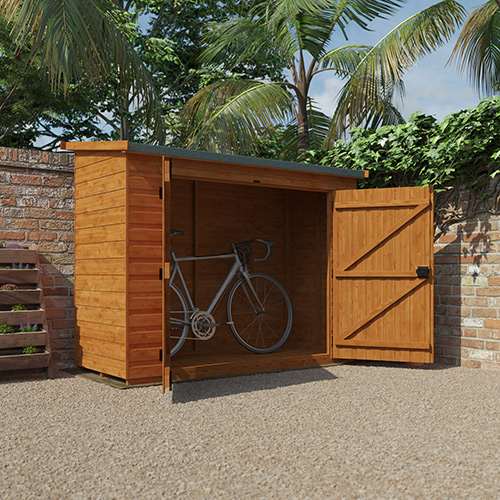 Tiger Pen Bike Store Shed with Double Doors