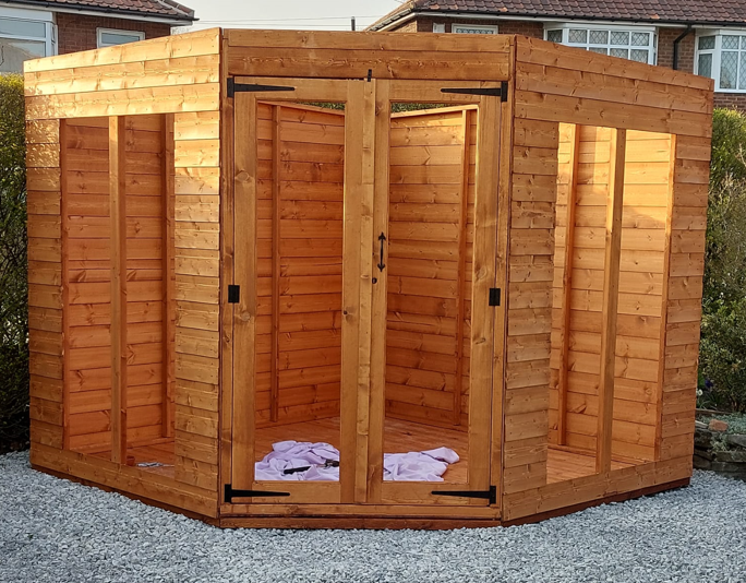 Wooden 8x8 Vista Corner Summerhouse - build in progress