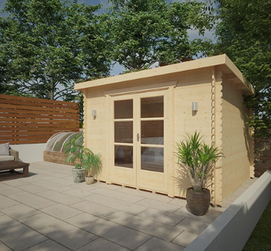 Tiger Sheds The Corbetti 28mm Log Cabin exterior