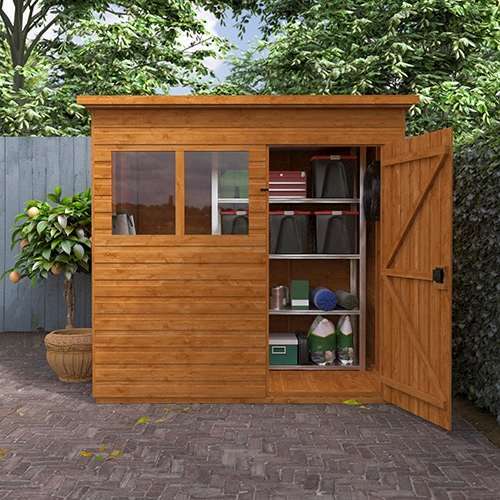 TigerFlex Modular Wooden Garden Shed with Pent Roof