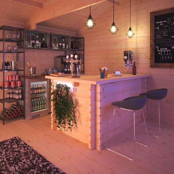  A picture containing the Tiger Corner Bar interior with drinks, bar stools, cocktail shaker, rug