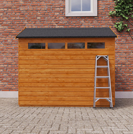 A Tiger Shed Wooden Shed with Security Slit Windows