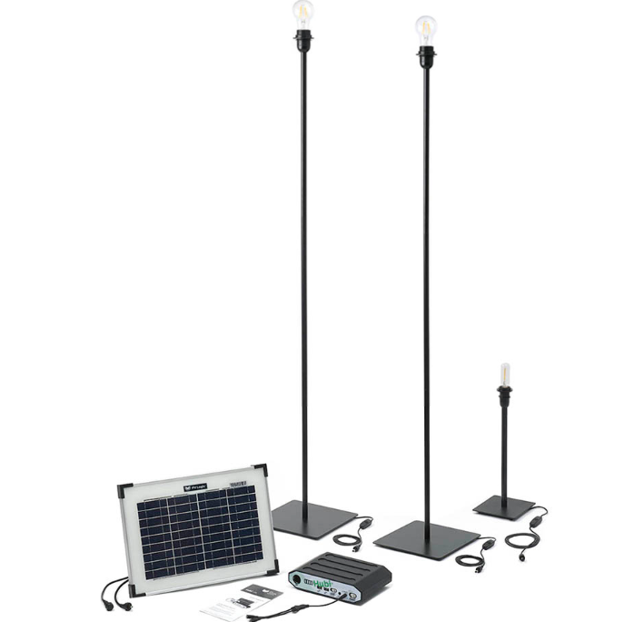 A solar lighting kit for shed 