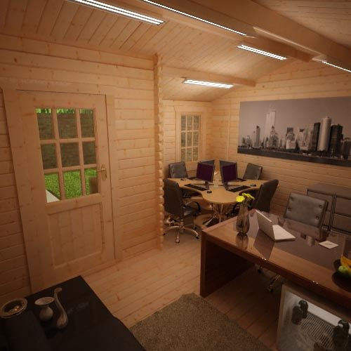 Amur Log Cabin Office Internal