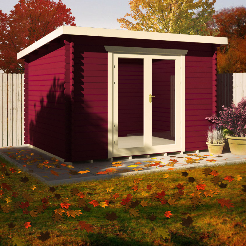 Autumn Cabin painted in Red Cherry. 