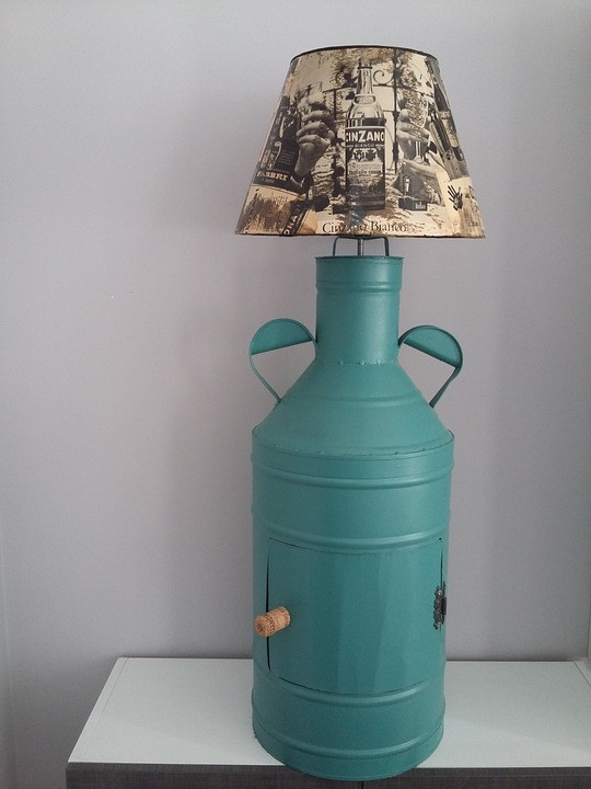 upcycled lamp