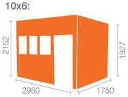 6x4 Tiger Extra High Pent Shed | Heavy Duty Framing