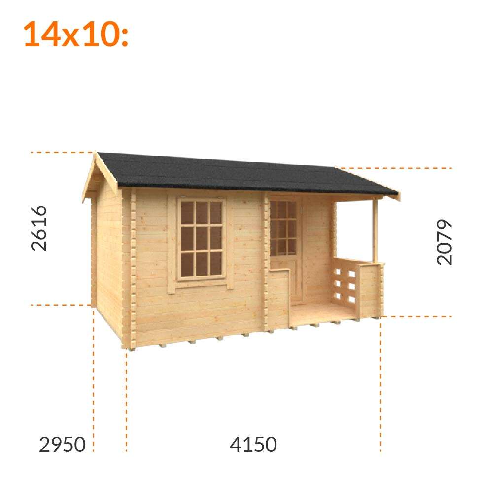 14x10 Amur Log Cabin