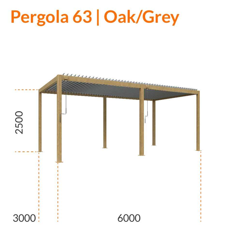 Tiger Modular Pergola 63 | Oak/Grey