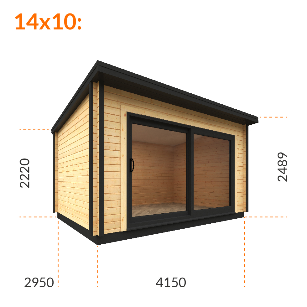 14x10w The Obsidian | 70mm BlackTiger Log Cabin