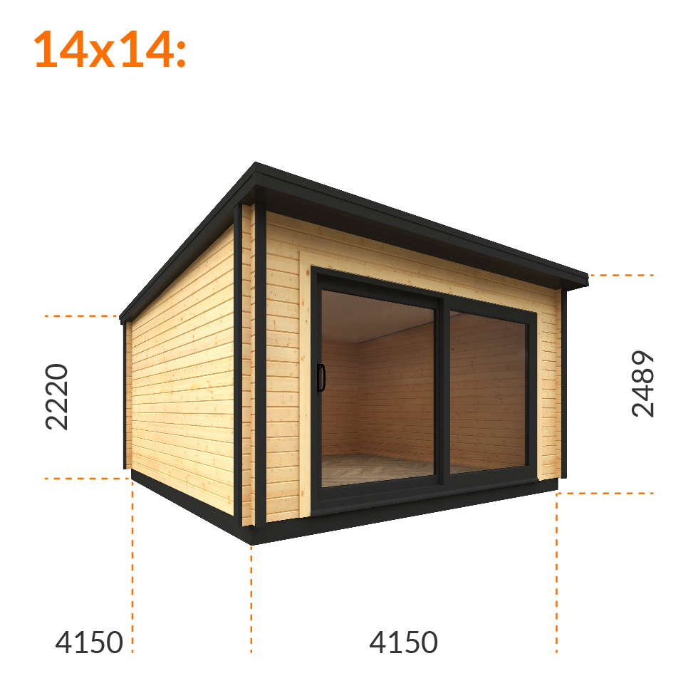 14x10w The Obsidian | 70mm BlackTiger Log Cabin