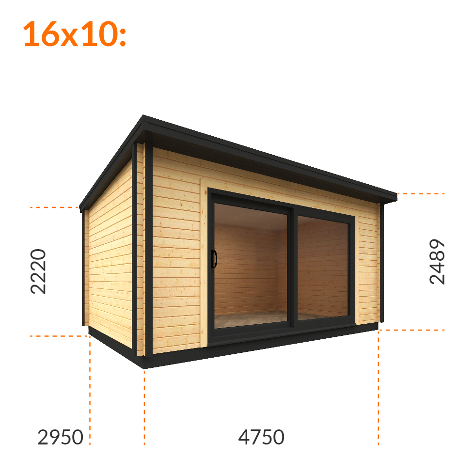 16x10w The Obsidian | 70mm BlackTiger Log Cabin