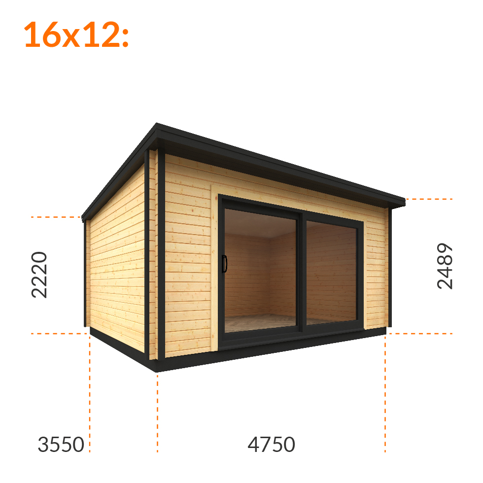 16x12w The Obsidian | 70mm BlackTiger Log Cabin