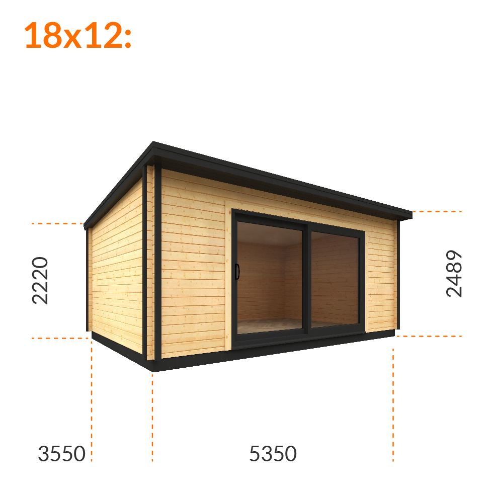 18x12w The Obsidian | 70mm BlackTiger Log Cabin