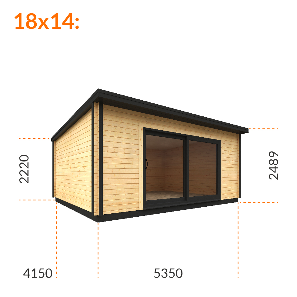 14x10w The Obsidian | 70mm BlackTiger Log Cabin