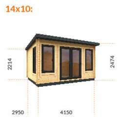 12x8w The Onyx | 44mm Black Tiger Log cabin