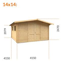 14x14w Rayner | 44mm REDUCED HEIGHT