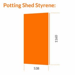 1x Styrene Shed Window 610x457