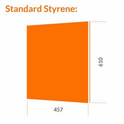 1x Styrene Shed Window 610x457