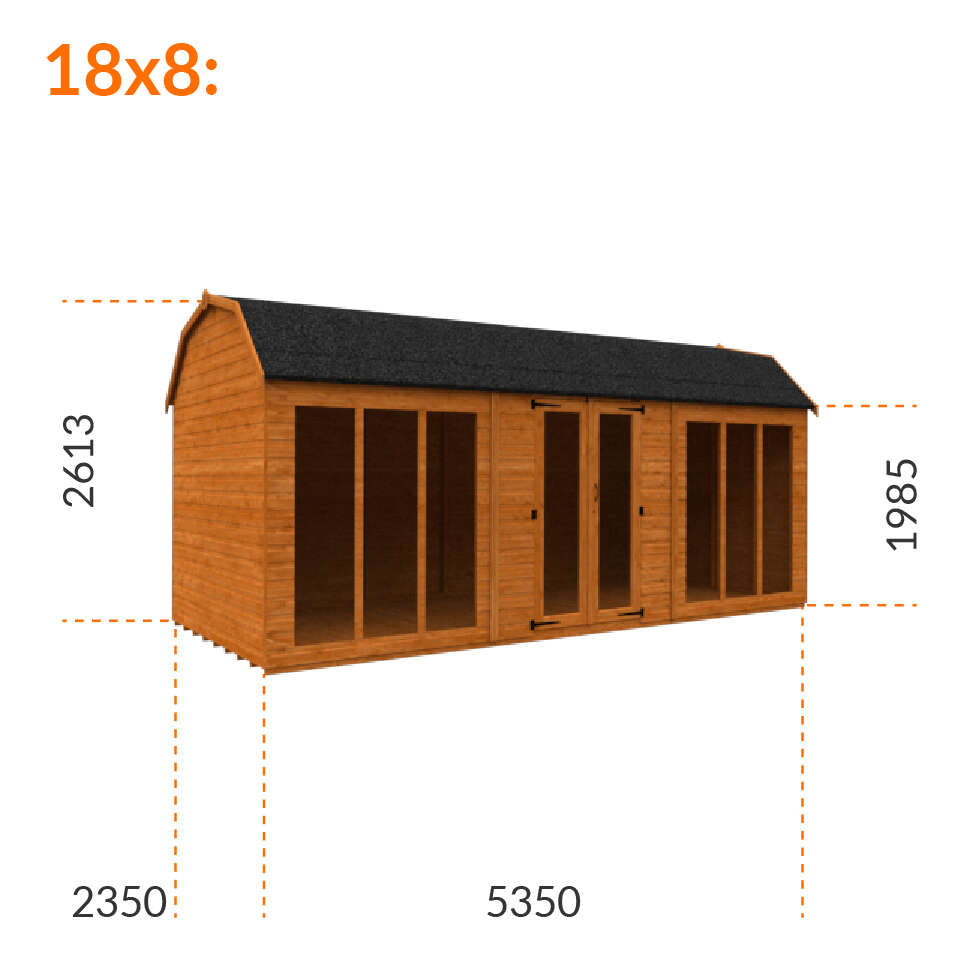 18x8 Tiger Barn Retreat Summerhouse