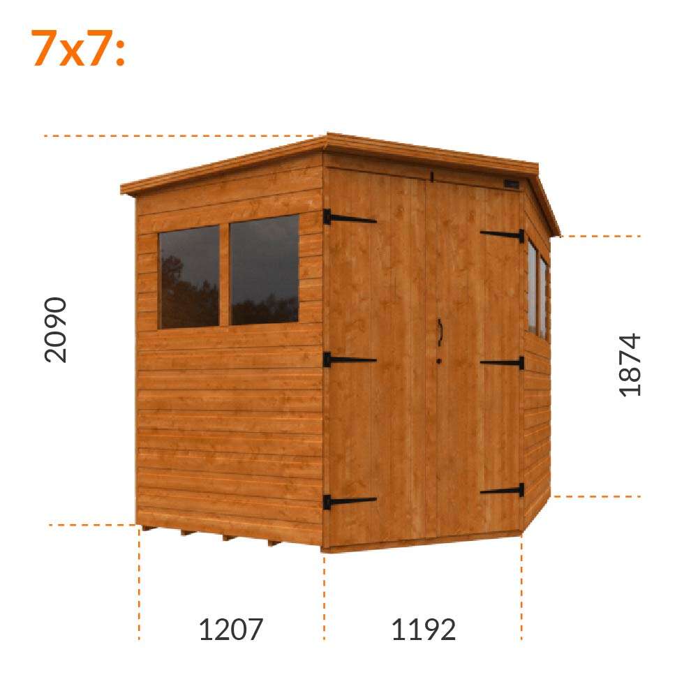 7x7 Tiger Deluxe Corner Shed
