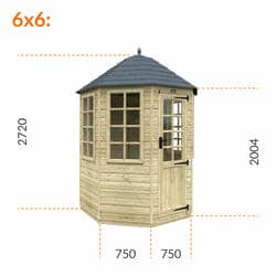 6x6 Tiger Elite Pressure-Treated Octagonal