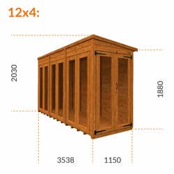 4x4 TigerFlex Shiplap Pent Full Pane Summerhouse