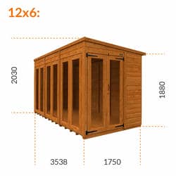 4x4 TigerFlex Shiplap Pent Full Pane Summerhouse