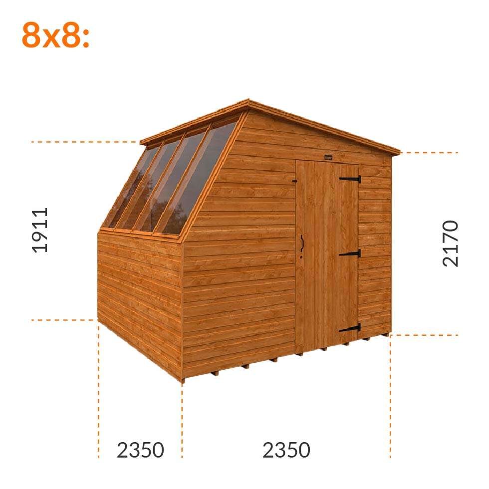 6x6w Tiger Potting Shed | Right Hand Door