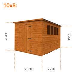 6x3 Tiger Shiplap Lean To Pent Shed