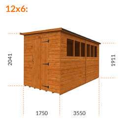 6x3 Tiger Shiplap Lean To Pent Shed