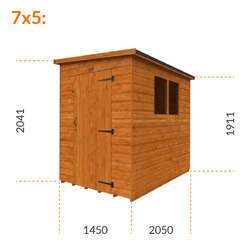 6x3 Tiger Shiplap Lean To Pent Shed