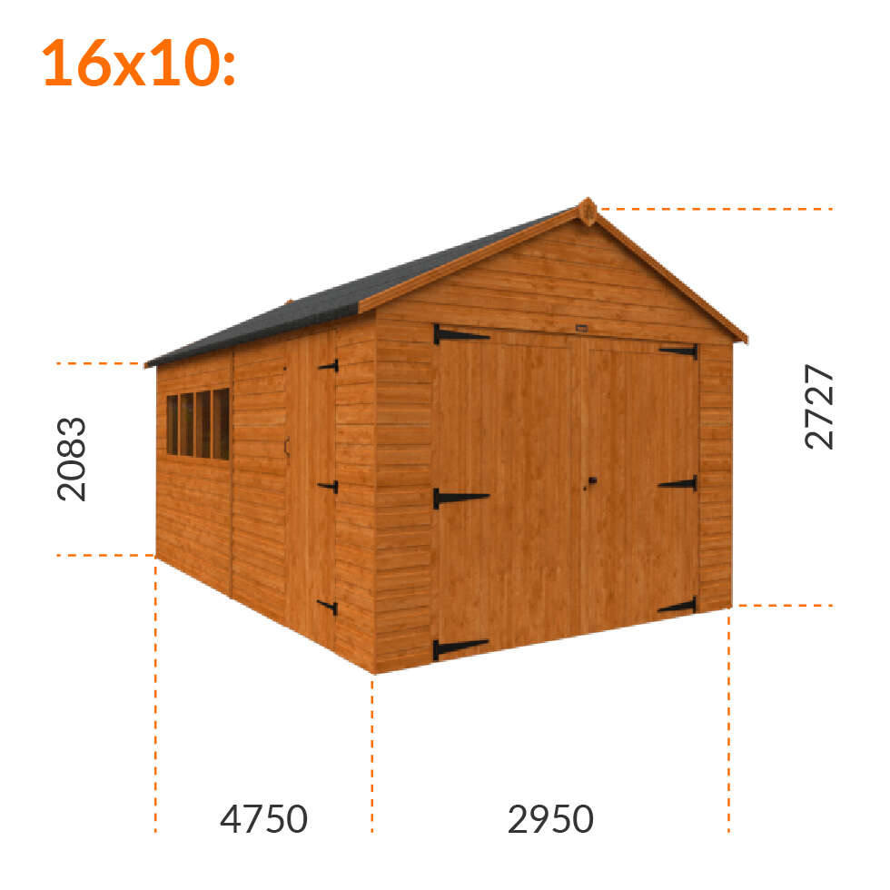 16x10 Tiger Wooden Garage
