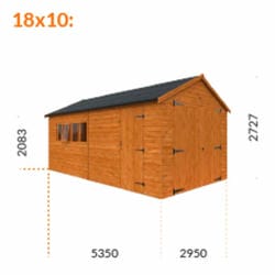 16x10 Tiger Wooden Garage