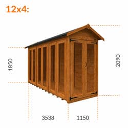 4x4 TigerFlex® Shiplap Apex Full Pane Summerhouse