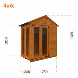 4x4 TigerFlex® Shiplap Apex Full Pane Summerhouse