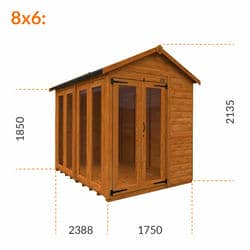 4x4 TigerFlex® Shiplap Apex Full Pane Summerhouse