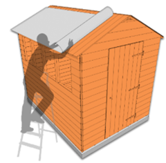 A shadow of a person climbing on a shedAI-generated content may be incorrect.