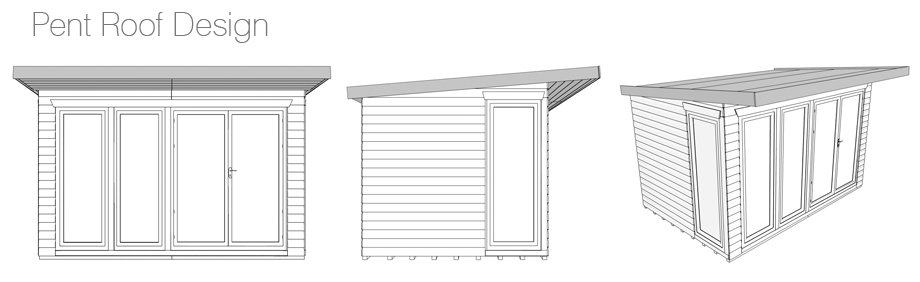 Profiles of an Pent Roof Summer House