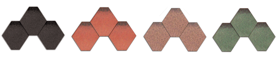 Felt Shingles in Different Colours