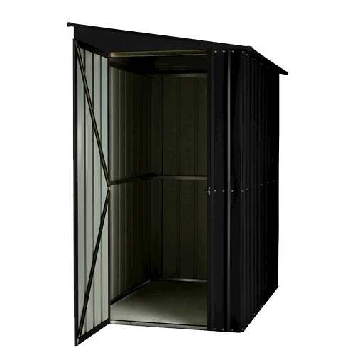Lotus Metal Lean-To Pent Shed in Anthracite Grey Tiger Sheds