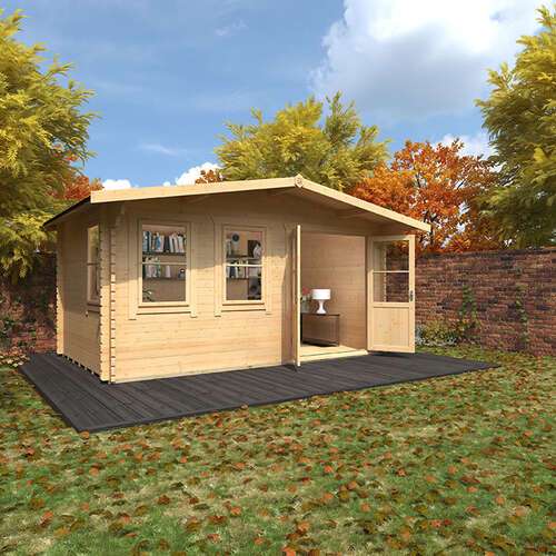 10'x14' Zeta Log Cabin - High Quality Garden Log Cabins - 0% Finance - Buy Now Pay Later - Tiger Sheds-1247 