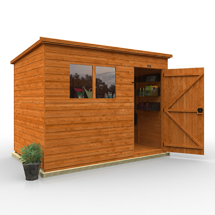 Tiger Shiplap Pent Shed Plus