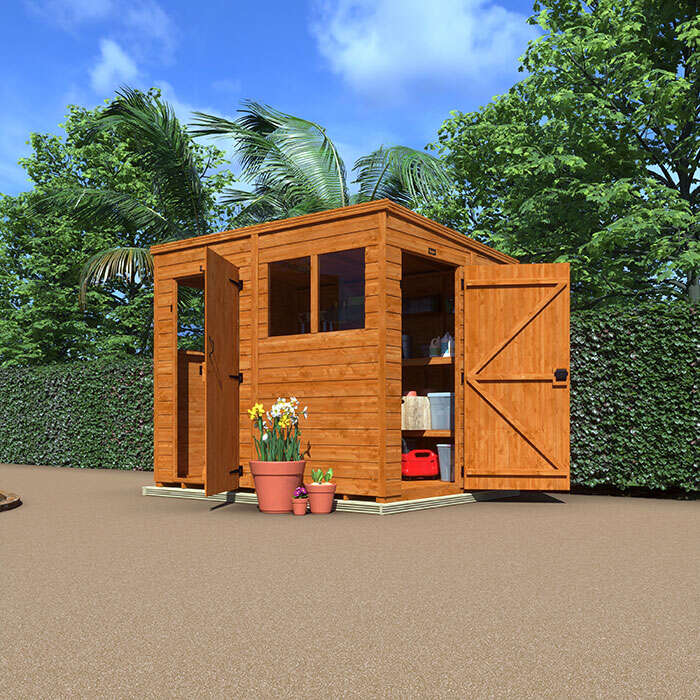 TigerFlex® Shiplap Pent 2-Door Shed