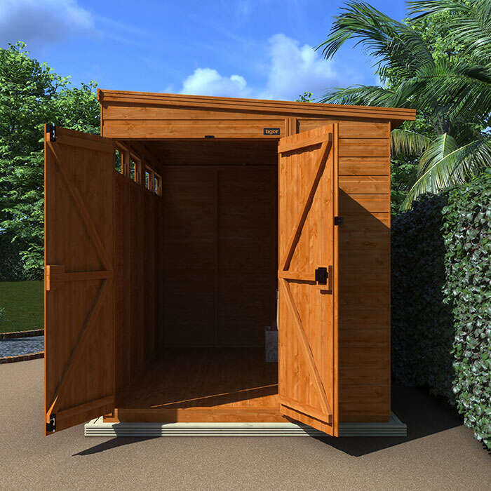 TigerFlex® Shiplap Pent Security Double Door Shed