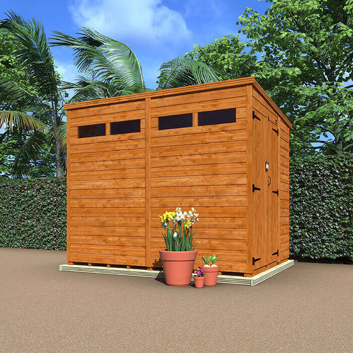 TigerFlex® Shiplap Pent Security Double Door Shed