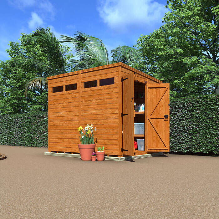 TigerFlex® Shiplap Pent Security Double Door Shed