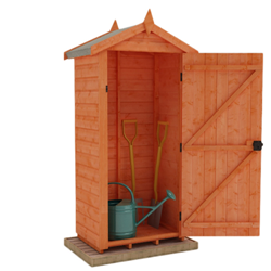 woodlands low pent compact 7x4 timber bike shed