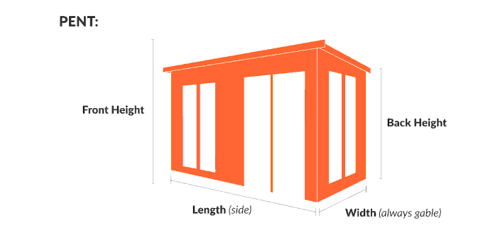 Pent Log Cabin Dimensions