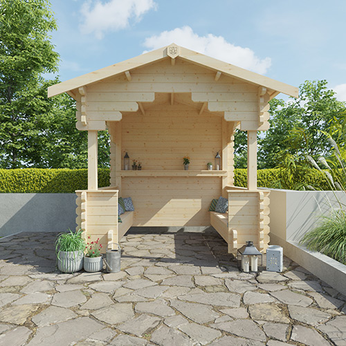 The Garden Shelter | 44mm Log Cabin
